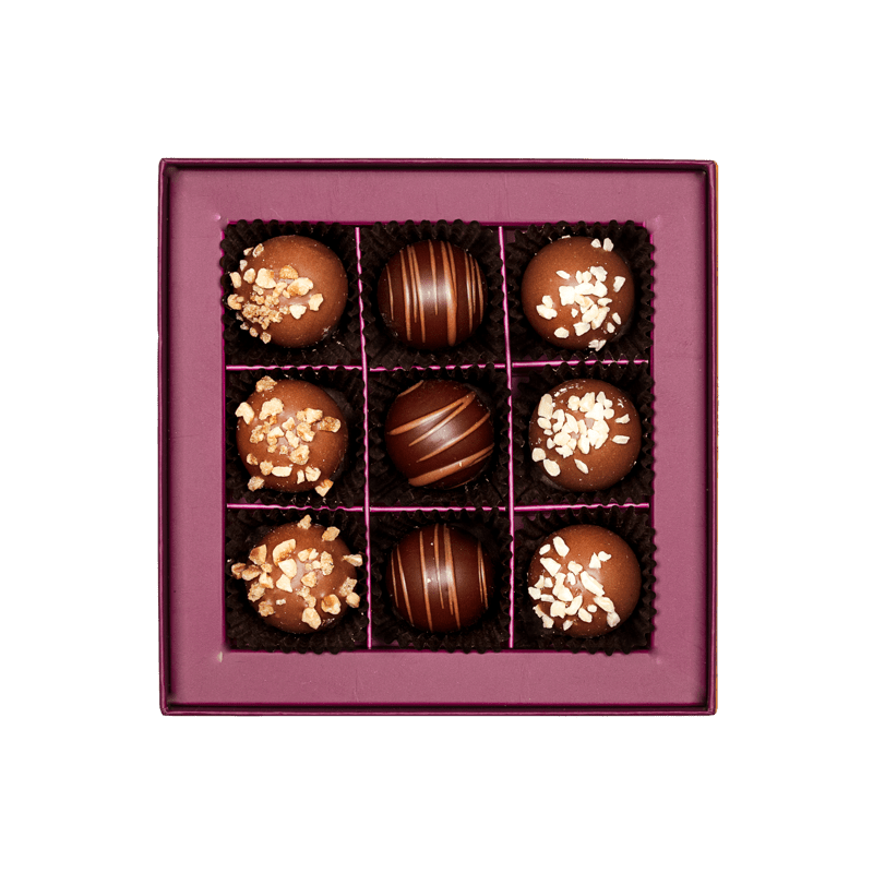 box assorted chocolate truffles By Prestat Chocolates