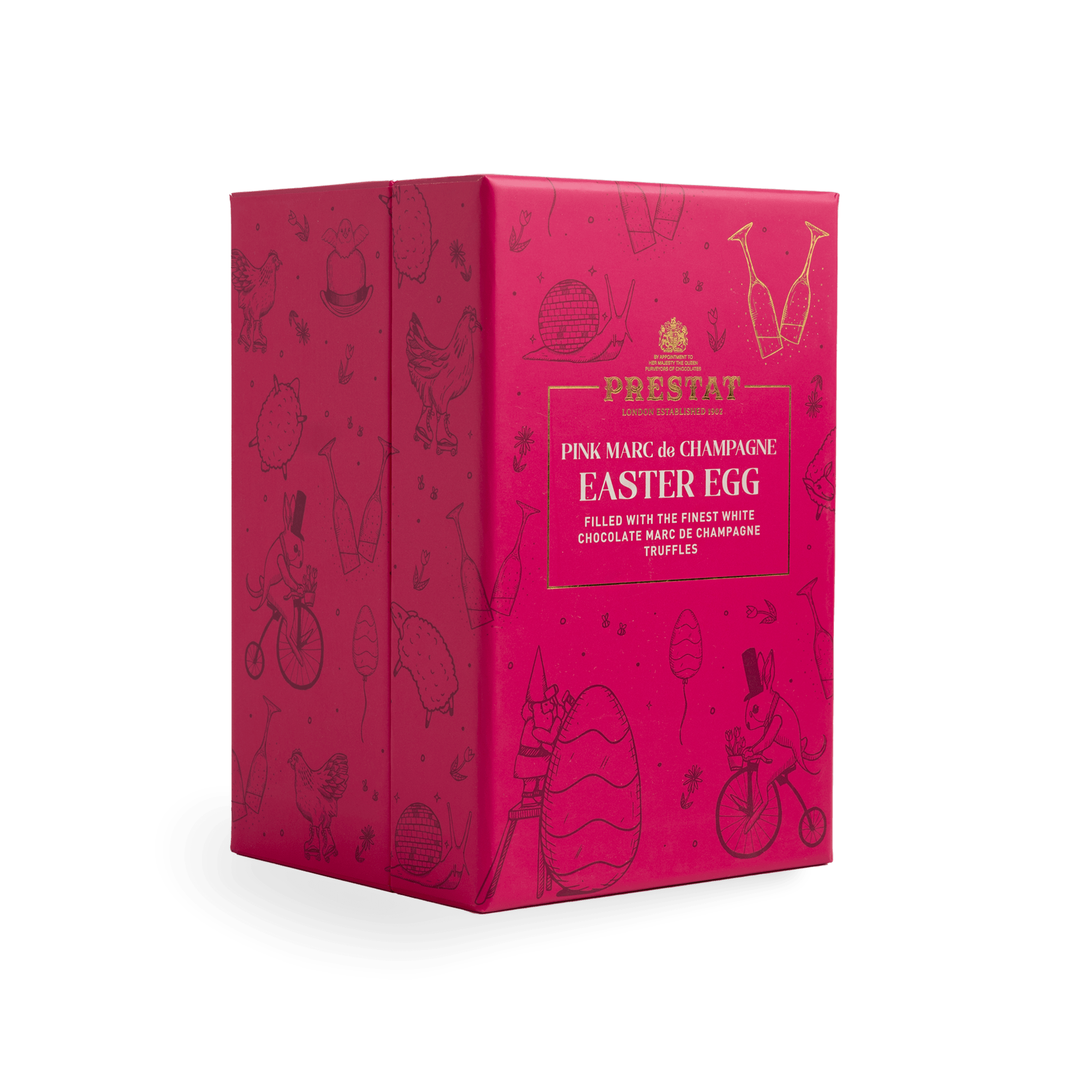 pink easter egg box By Prestat Chocolates