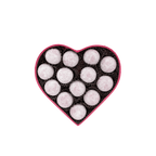 heart-shaped box white chocolate truffles By Prestat Chocolates