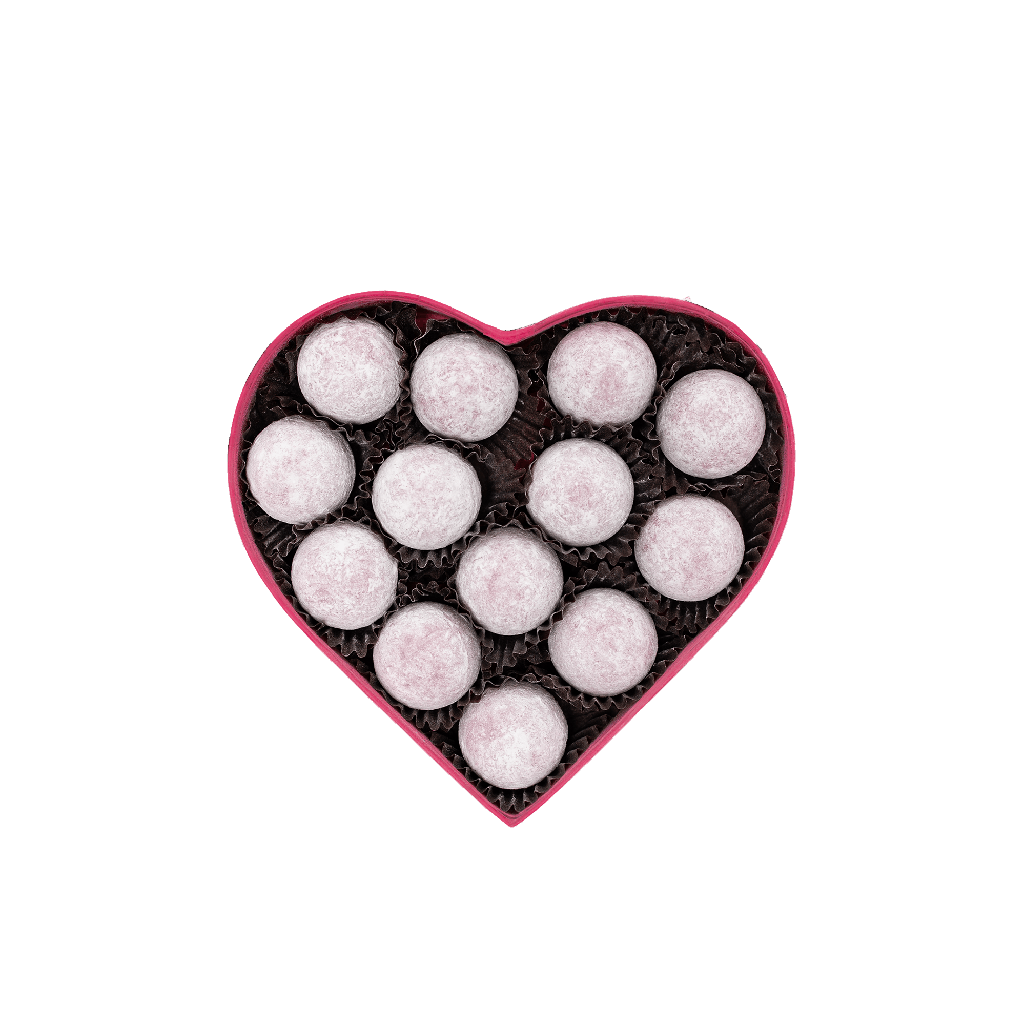 heart-shaped box white chocolate truffles By Prestat Chocolates