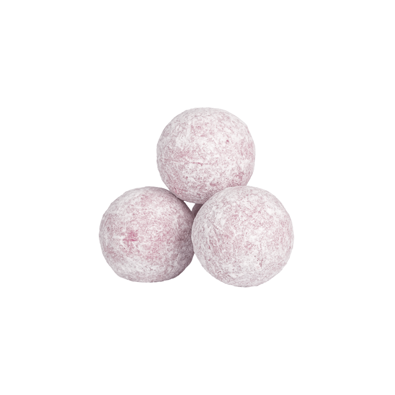 powdered pink truffle candies By Prestat Chocolates