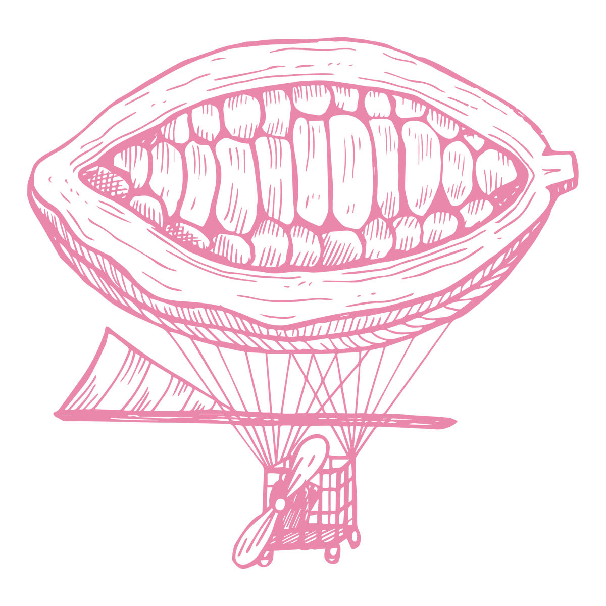 Pixelated pink mushroom.