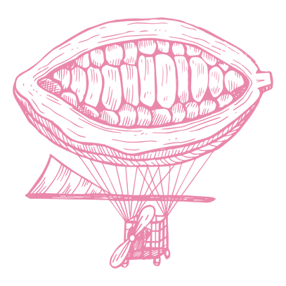 Pixelated pink mushroom.