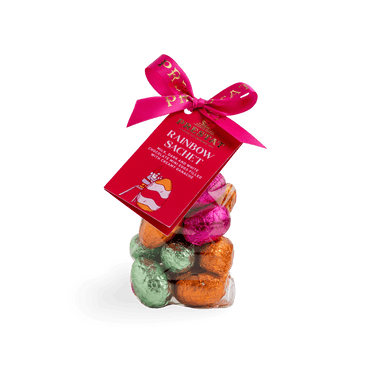 rainbow sachet colorful chocolate mini By Prestat Chocolates