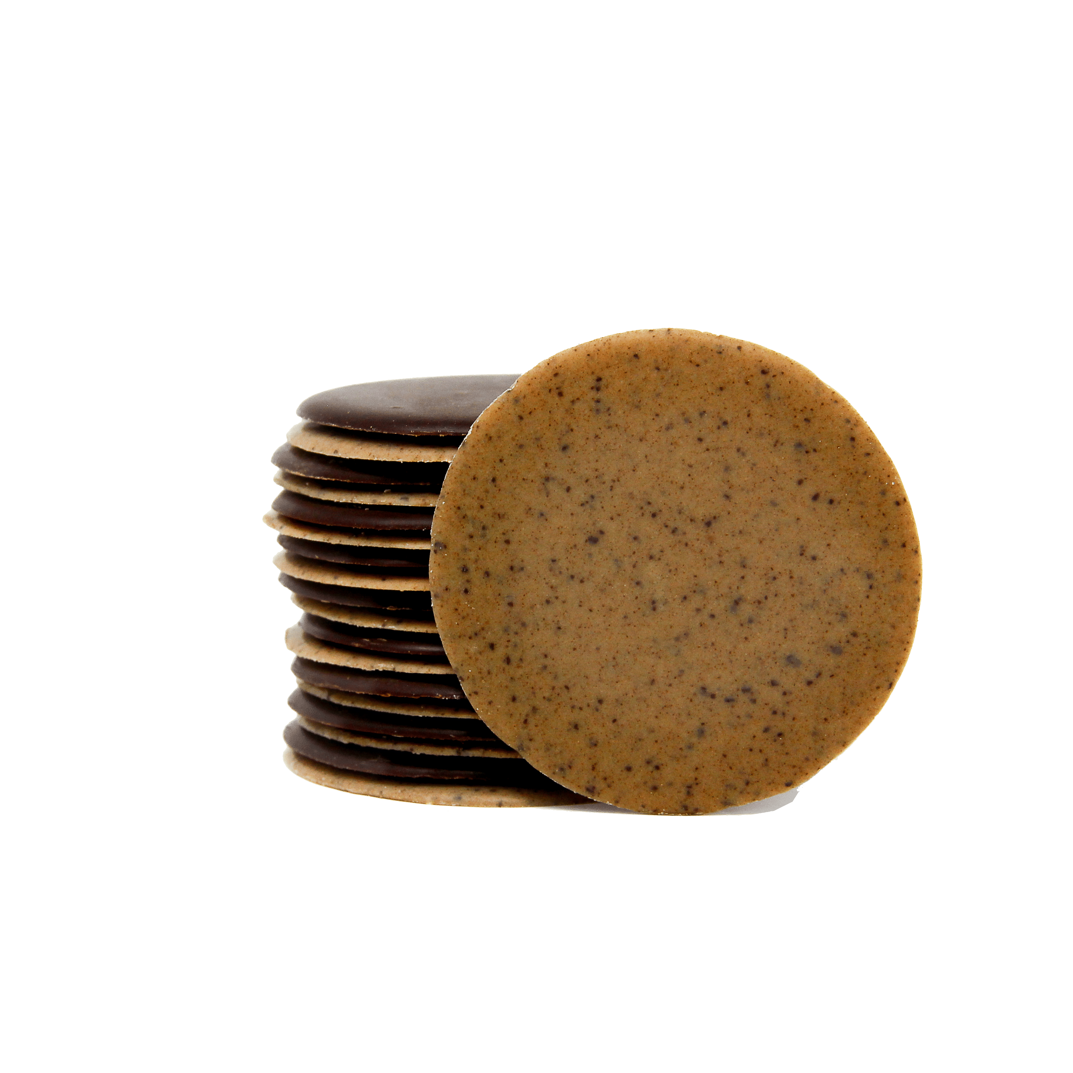 stack chocolate-covered wafers By Prestat Chocolates