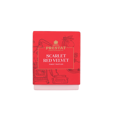 red box scarlet velvet truffles By Prestat Chocolates