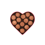 heart-shaped box chocolate truffles By Prestat Chocolates