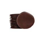 stack dark chocolate discs By Prestat Chocolates
