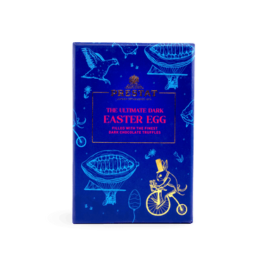 blue box dark chocolate easter By Prestat Chocolates