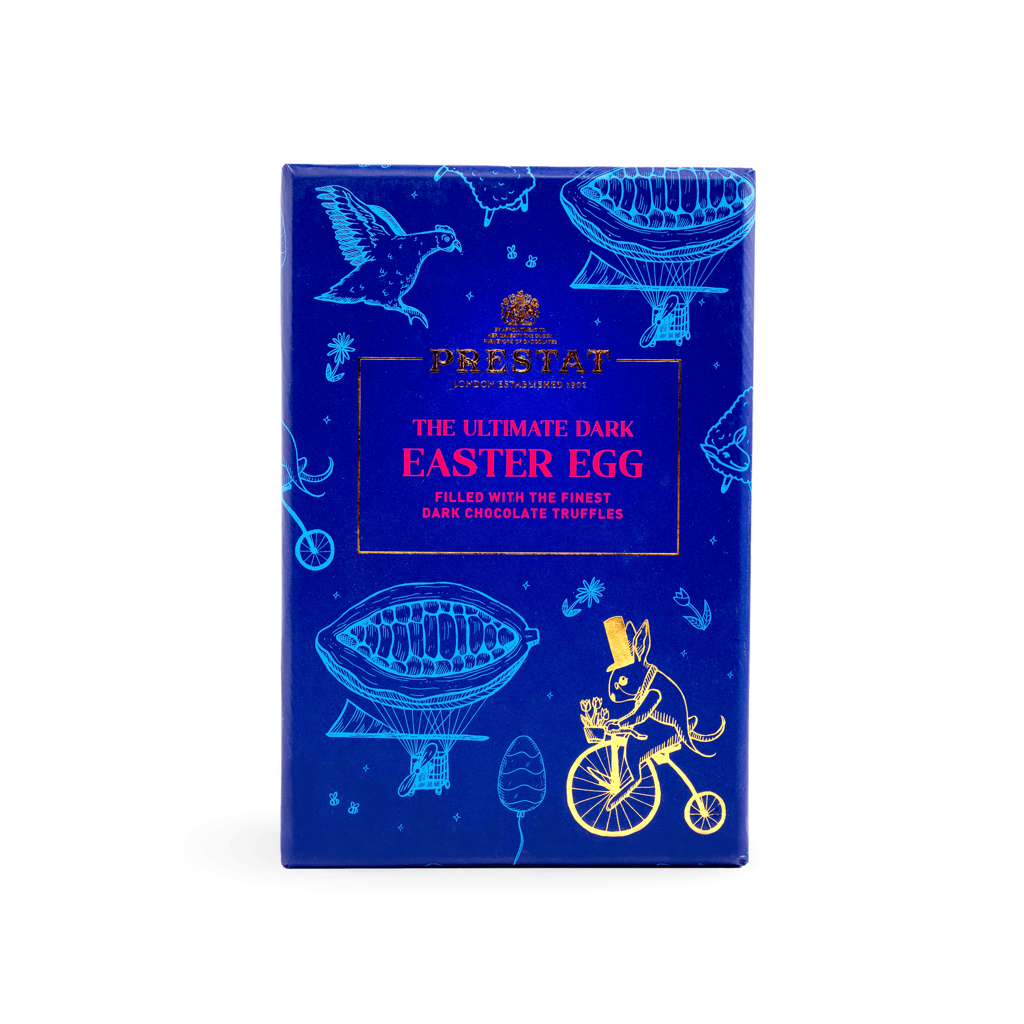 blue box dark chocolate easter By Prestat Chocolates
