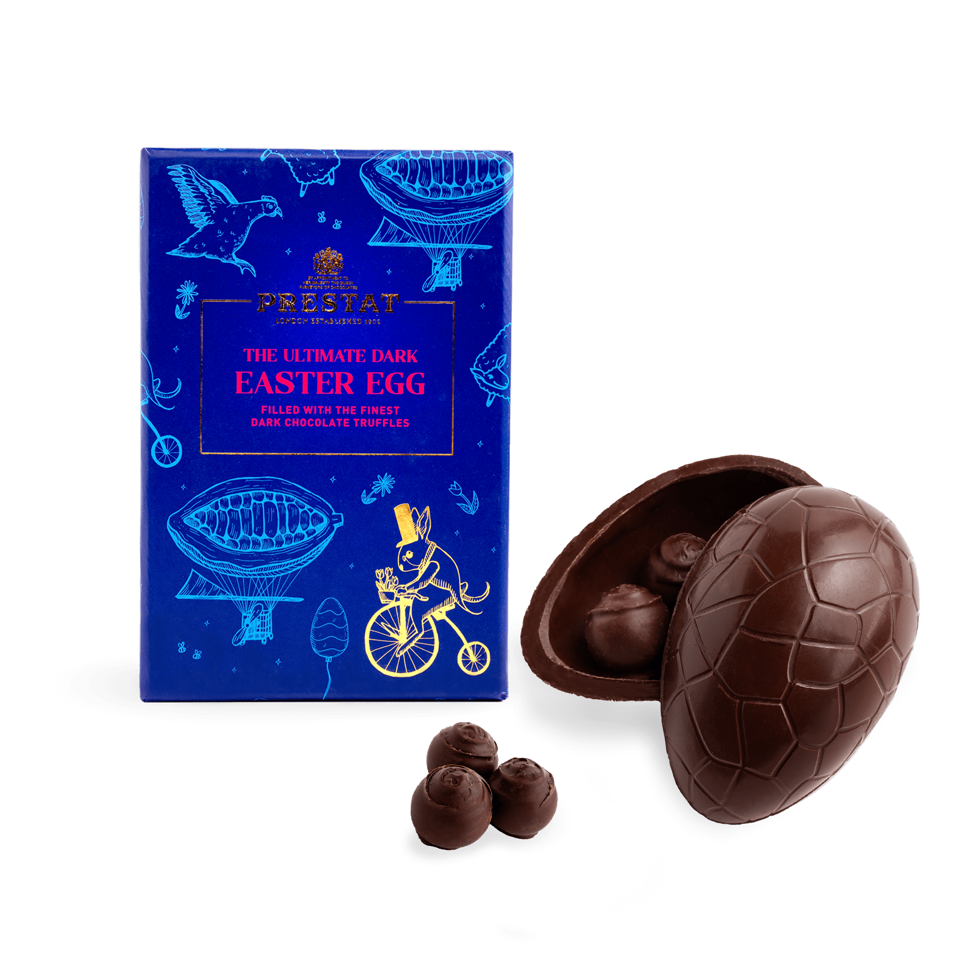 dark chocolate easter egg truffles By Prestat Chocolates