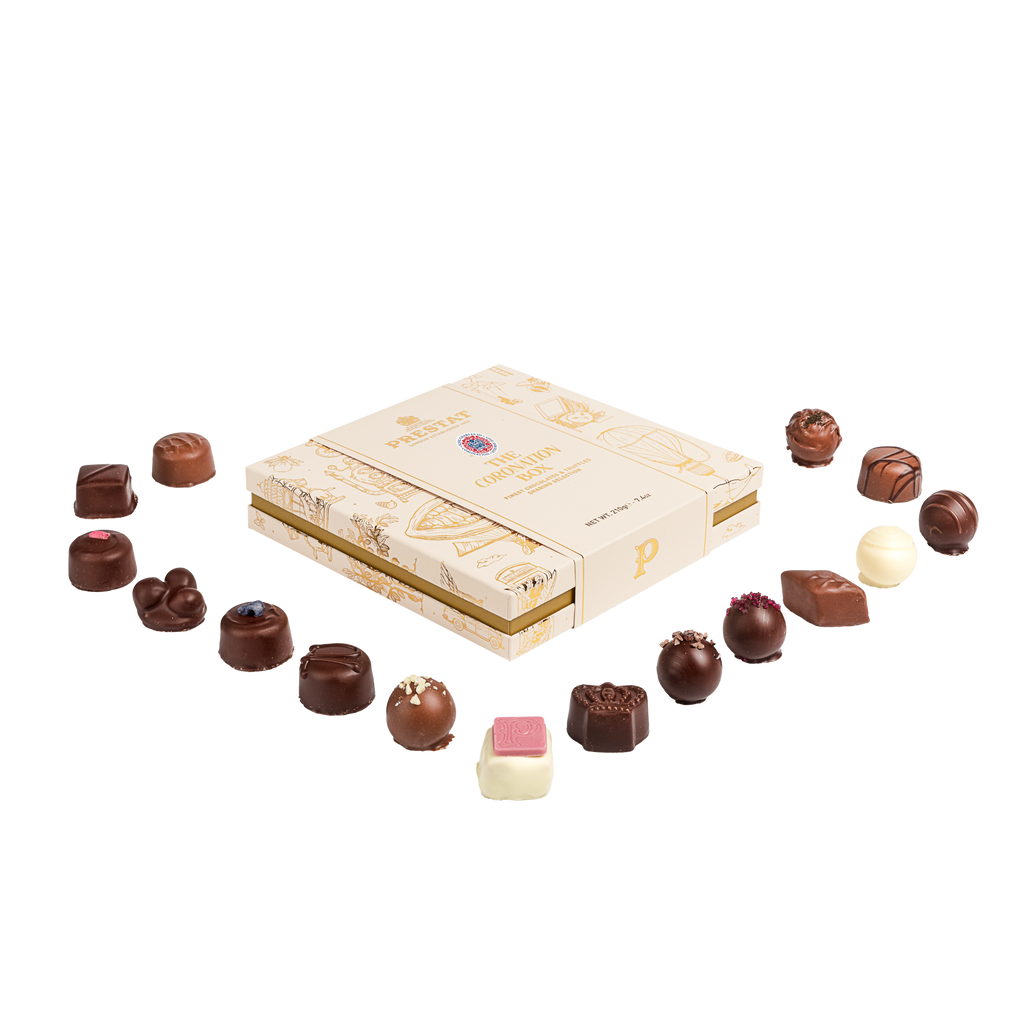 Prestat Coronation Chocolate Boxes | Royal Warrant Holders and Inventors of The chocolate Truffle | A selection of the finest chocolates and truffles