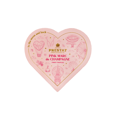 Pink Marc de Champagne Heart - Love Truffles Collection - Prestat Chocolates